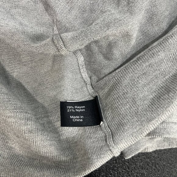 Lane Bryant Open Front Cardigan Sweater Womens Sz 26/28 Gray Drape Shawl Career - Picture 4 of 6